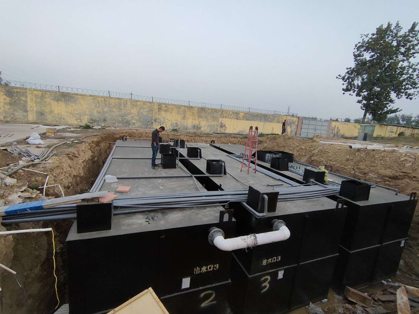 銀川某監獄350m3/天生活污水一體化設備交付驗收